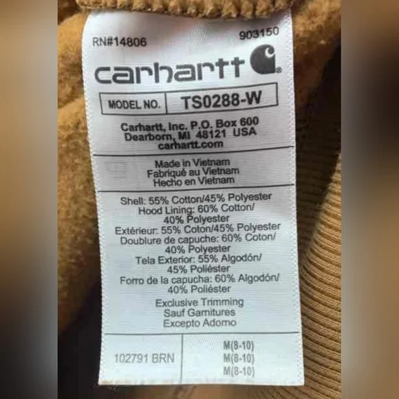 Carhartt Women's Midweight Graphic Logo Hoodie Sweatshirt Size M 8-10 $54.99 - Picture 6 of 6